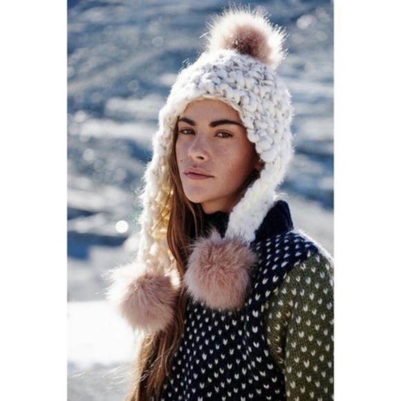 Free People Accessories - Free People Snow Castle Trapper Pom Hat